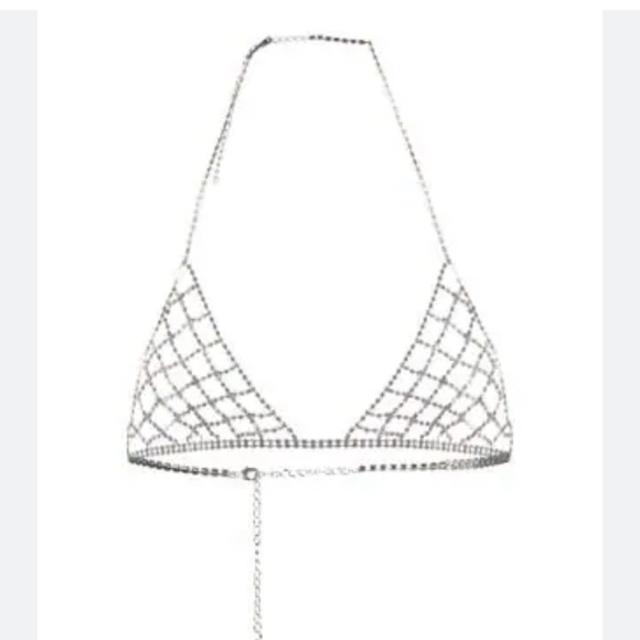 Forte Other - FORTE rhinestone -embellished triangle bralette